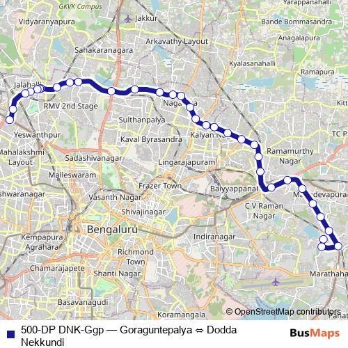 500-DP DNK-Ggp bus Line Map