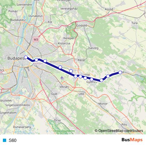S60 rail Line Map