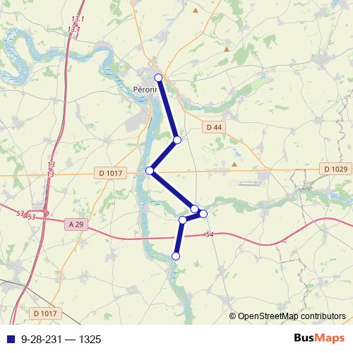 9-28-231 bus Line Map