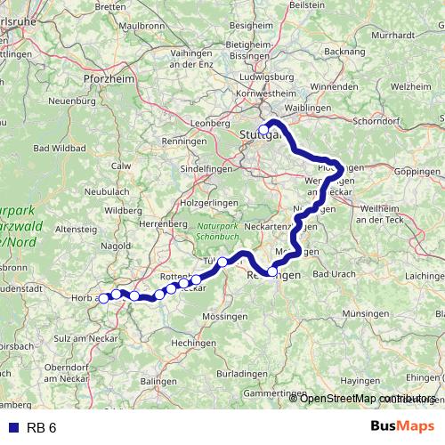 RB 6 rail Line Map
