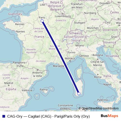 CAG-Ory air Line Map