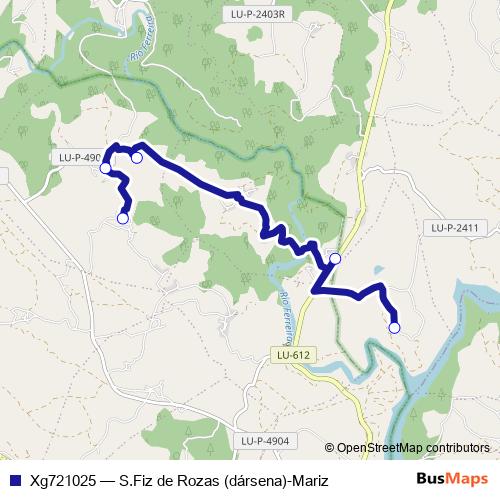 Xg721025 bus Line Map