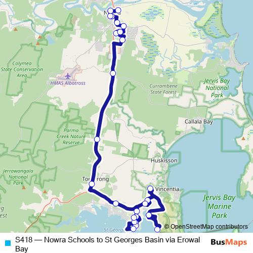 S418 bus Line Map