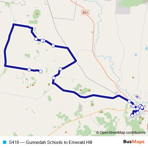 S418 bus Line Map