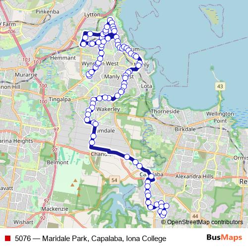 5076 bus Line Map