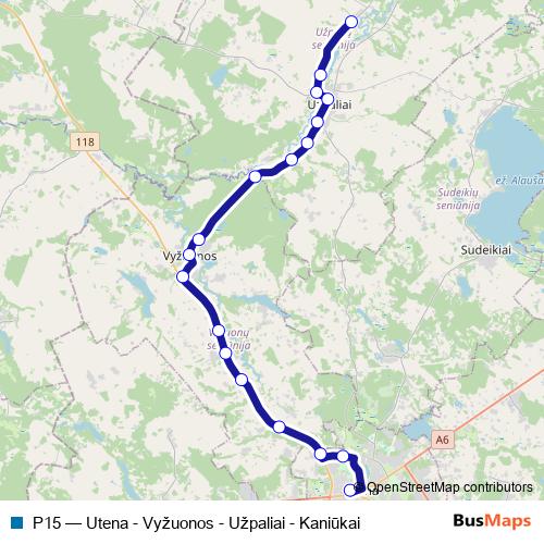 P15 bus Line Map