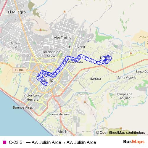 C-23 S1 bus Line Map