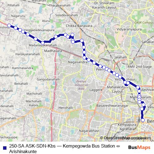 250-SA ASK-SDN-Kbs bus Line Map