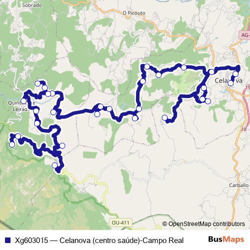 Xg603015 bus Line Map