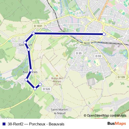 38-Renf2 bus Line Map