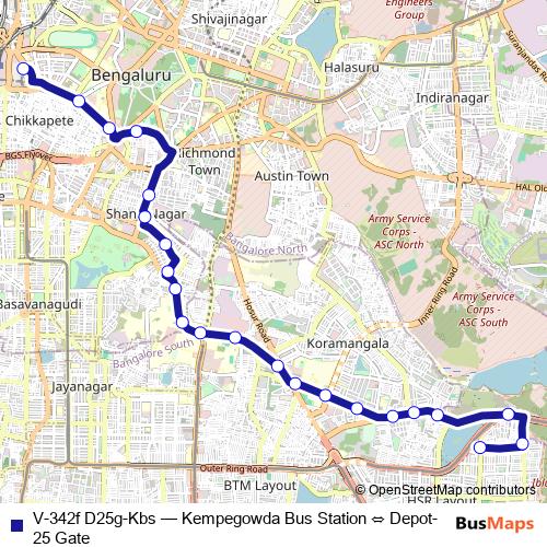 V-342f D25g-Kbs bus Line Map