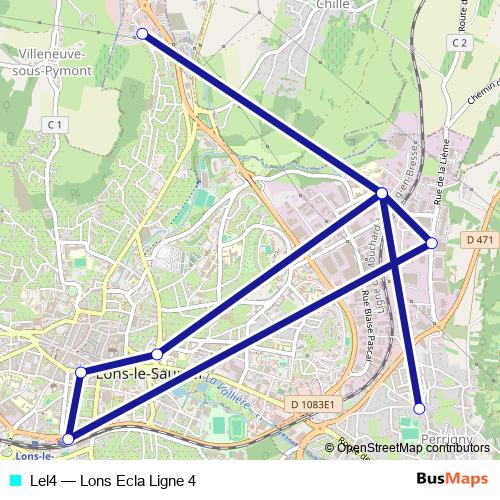 Lel4 bus Line Map
