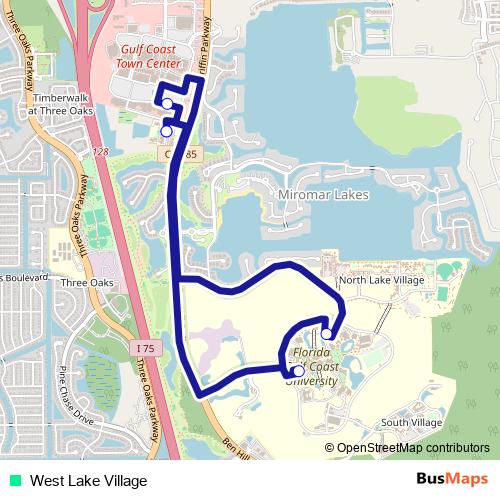West Lake Village bus Line Map