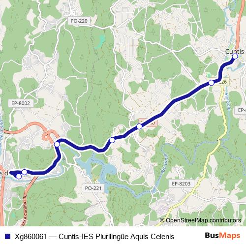 Xg860061 bus Line Map