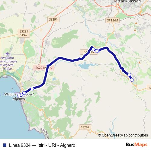 Linea 9324 bus Line Map