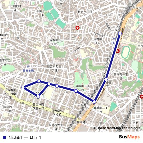 Nichi51 bus Line Map