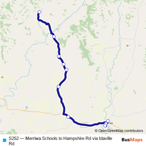 S252 bus Line Map