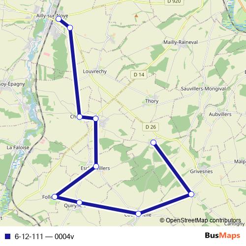 6-12-111 bus Line Map