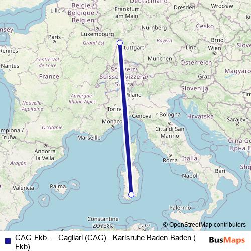 CAG-Fkb air Line Map
