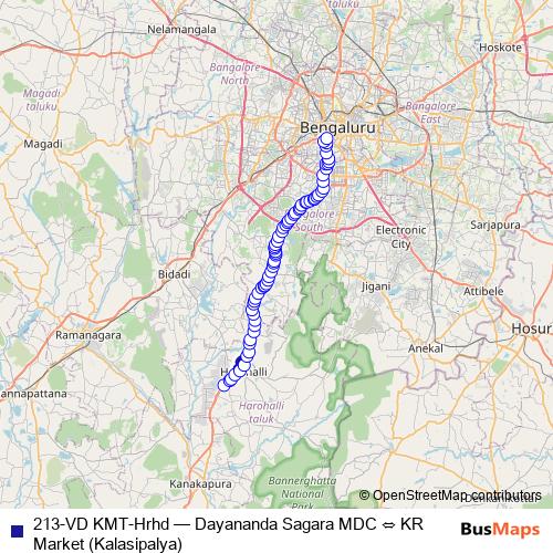 213-VD KMT-Hrhd bus Line Map