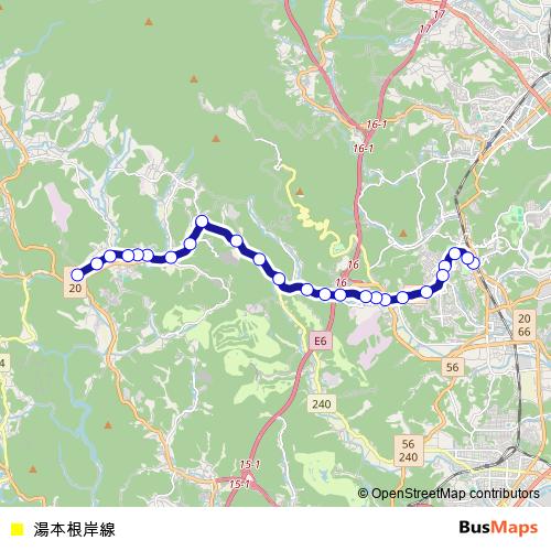 Yumoto Negishi Line bus Line Map