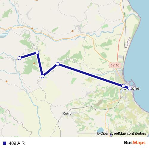 409 A R bus Line Map