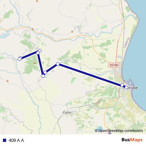 409 A A bus Line Map