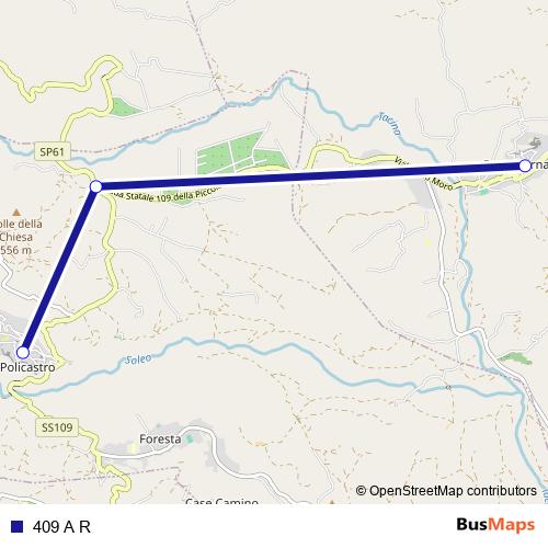 409 A R bus Line Map