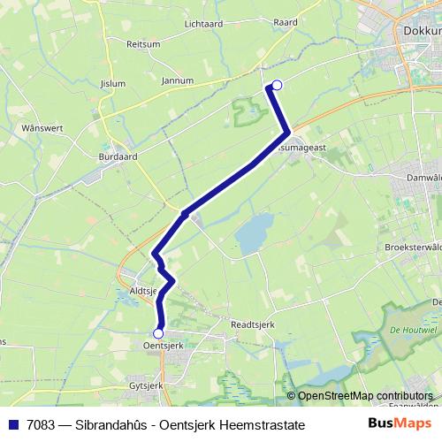 7083 bus Line Map