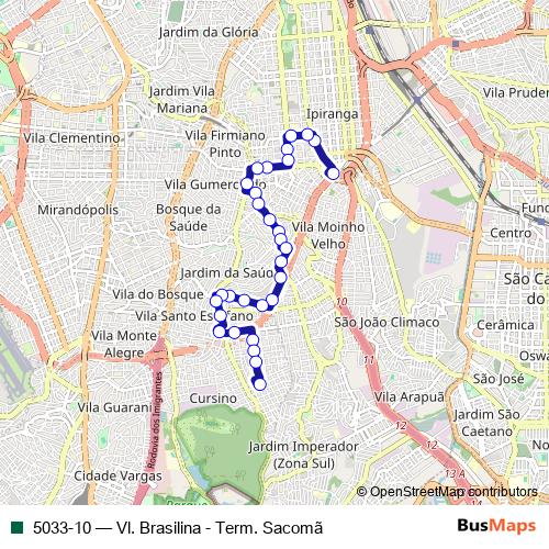 5033-10 bus Line Map