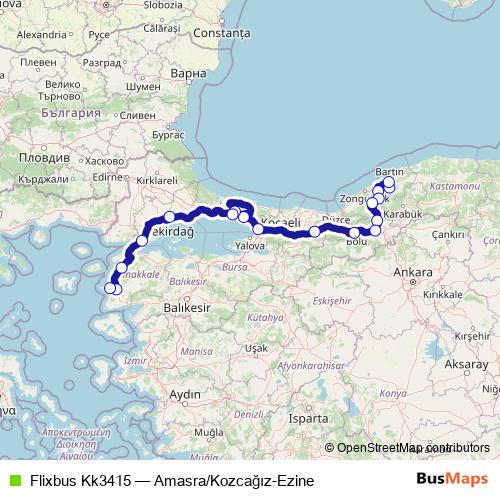 Flixbus Kk3415 bus Line Map
