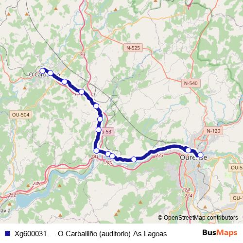 Xg600031 bus Line Map