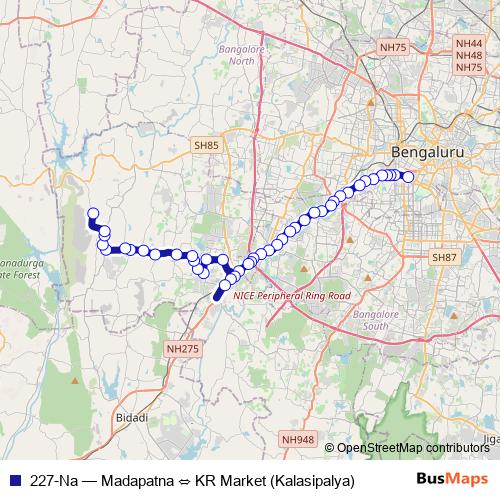 227-Na bus Line Map