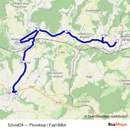 52ssaf24 bus Line Map
