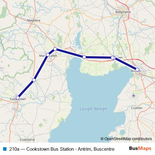 210a bus Line Map