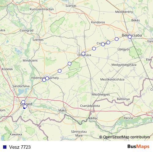 Vesz 7723 rail Line Map