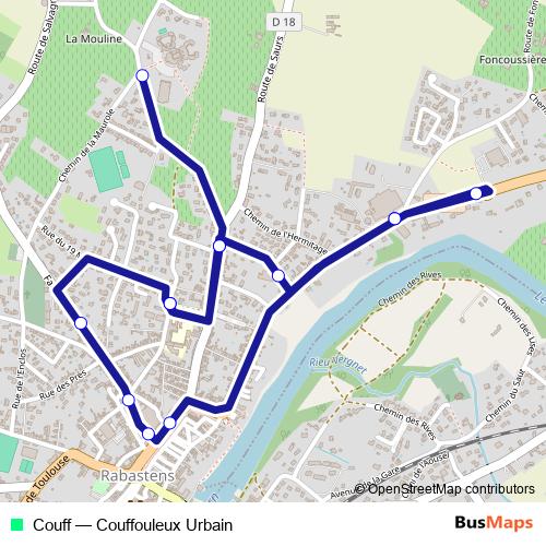 Couff bus Line Map