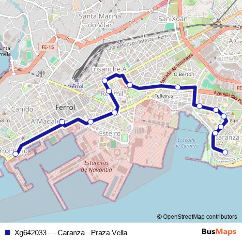 Xg642033 bus Line Map