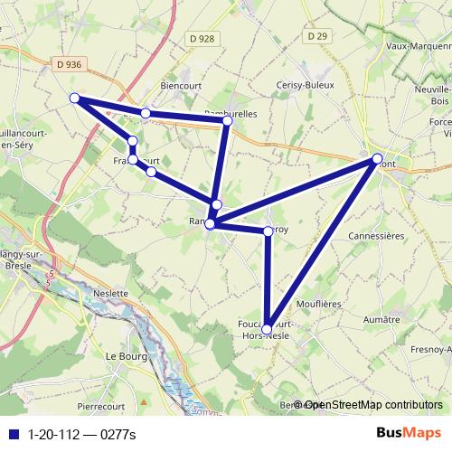 1-20-112 bus Line Map