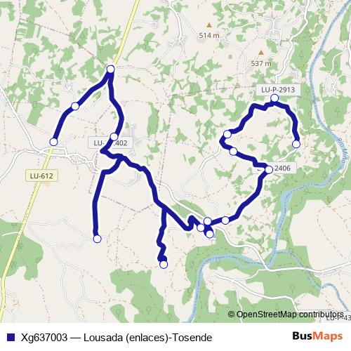 Xg637003 bus Line Map