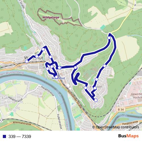 339 bus Line Map