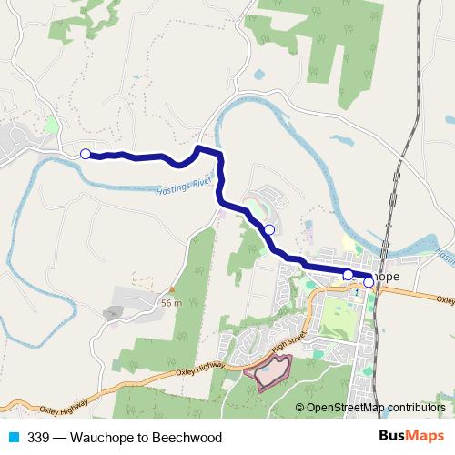 339 bus Line Map