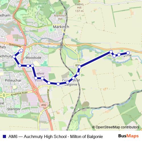 AM6 bus Line Map