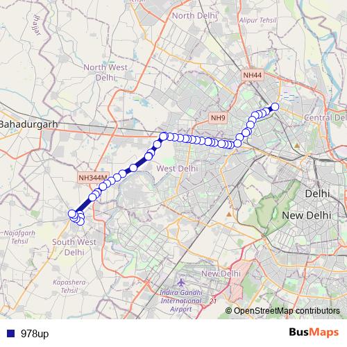 978up bus Line Map