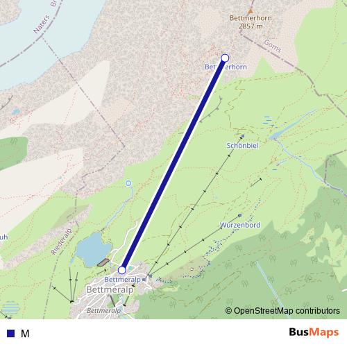 M cable-car Line Map