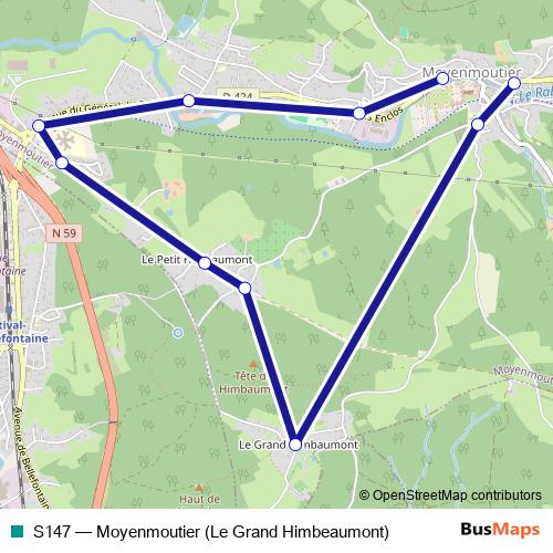 S147 bus Line Map
