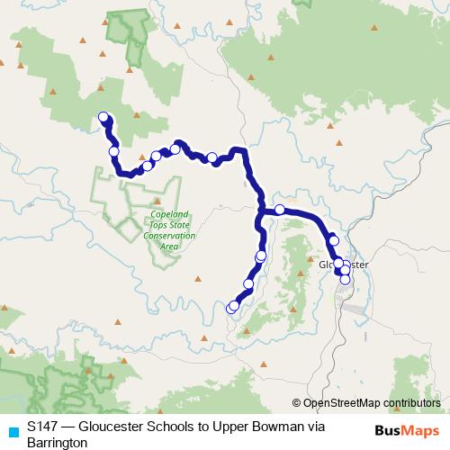 S147 bus Line Map