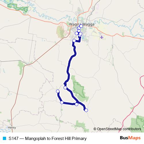 S147 bus Line Map