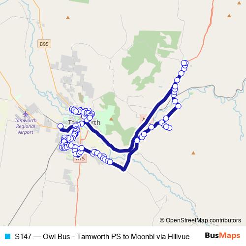 S147 bus Line Map