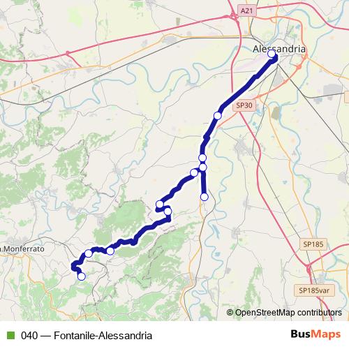 040 bus Line Map